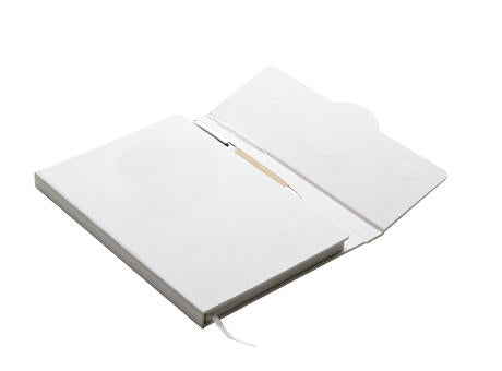 Notizbuch mit Kugelschreiber in Box LATTE