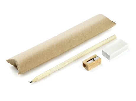 Schreibset EKO (Bleistift, Radiergummi, Bleistiftspitzer)