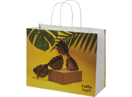 Kraftpapiertasche 120 g/m² mit gedrehten Griffen – 31 × 12 × 25 cm