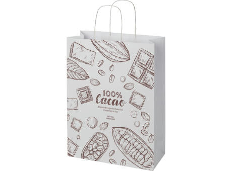 Kraftpapiertasche 120 g/m² mit gedrehten Griffen – 31 × 12 × 41 cm