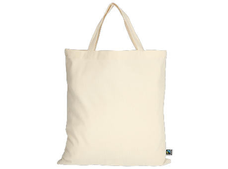 T15001-TEXXILLA Tasche aus Fairtrade-zertifizierter Baumwolle mit zwei kurzen Henkeln, ca. 140 g/m², ca. 38 x 42 cm