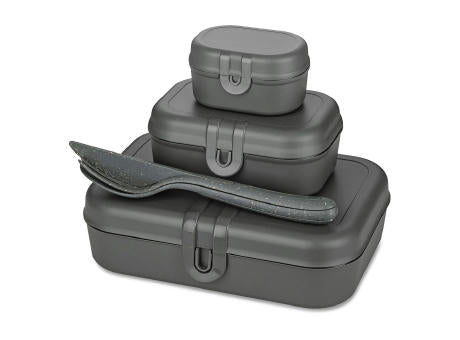 KOZIOL PASCAL READY Lunchbox-Set + Besteck-Set