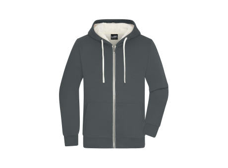 Men's Doubleface Jacket OCS Blended - Kapuzenjacke aus BIO-Baumwolle mit weichem Sherpa-Futter