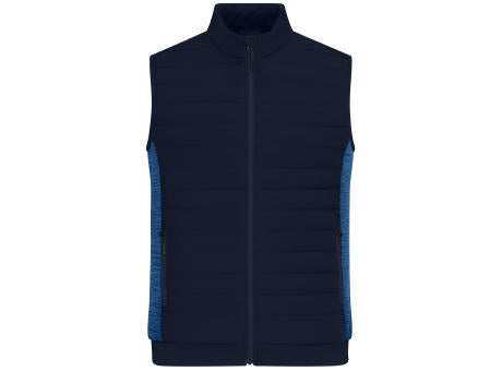 Men's Padded Hybrid Vest - Wattierte Weste mit Stehkragen im attraktiven Materialmix