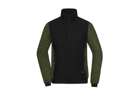 Ladies' Padded Hybrid Jacket - Wattierte Jacke mit Stehkragen im attraktiven Materialmix