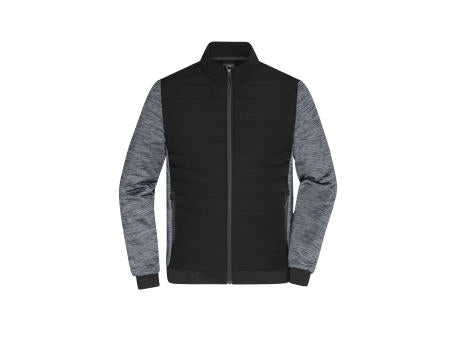 Men's Padded Hybrid Jacket - Wattierte Jacke mit Stehkragen im attraktiven Materialmix