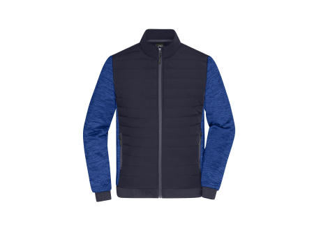 Men's Padded Hybrid Jacket - Wattierte Jacke mit Stehkragen im attraktiven Materialmix