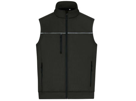Hybrid Workwear Vest - Robuste Weste mit dezentem Druck im Materialmix
