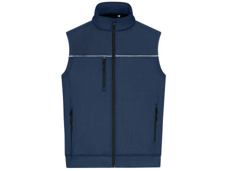 Hybrid Workwear Vest - Robuste Weste mit dezentem Druck im Materialmix