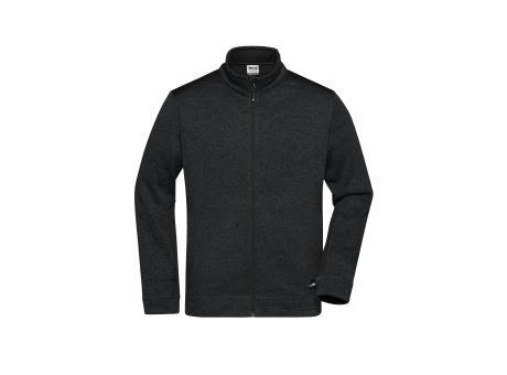 Men's Knitted Workwear Fleece Jacket - STRONG - - Pflegeleichte Strickfleece Jacke im Materialmix