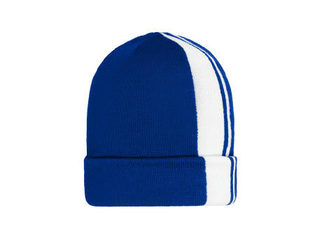 Winter Beanie - Klassische Strickmütze mit Kontraststreifen