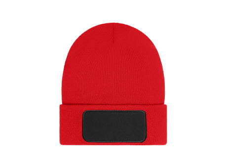 Beanie with Patch (10cm x 5 cm) - Thinsulate - Wärmende Strickmütze mit Zwischenfutter aus Thinsulate™ mit Baumwoll-Patch