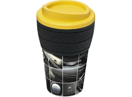 Brite-Americano® 350 ml Isolierbecher mit Schutzring Reifen-Design