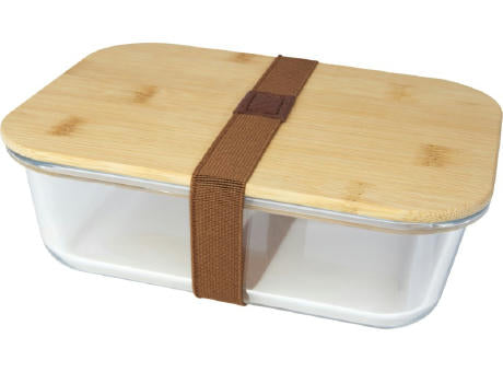 Roby 1000 ml Glas Lunchbox mit Bambusdeckel
