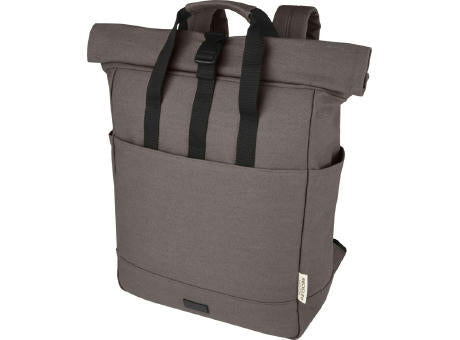 Joey 15" GRS Rolltop Laptoprucksack aus recyceltem Canvas 15 L