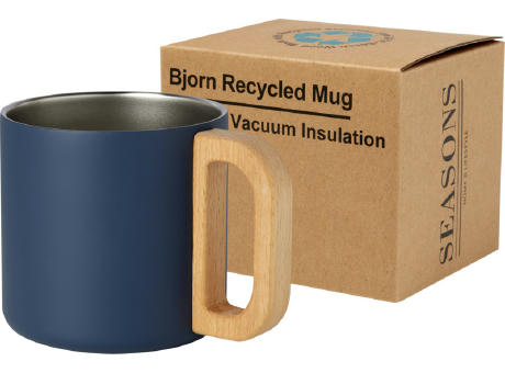 Bjorn RCS-zertifizierter Becher aus recyceltem Edelstahl mit Kupfer-Vakuumisolierung, 360 ml