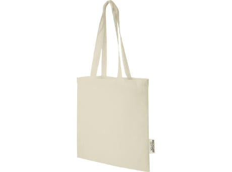 Madras 140 g/m² Baumwoll Tragetasche aus GRS recycelter Baumwolle, 7L