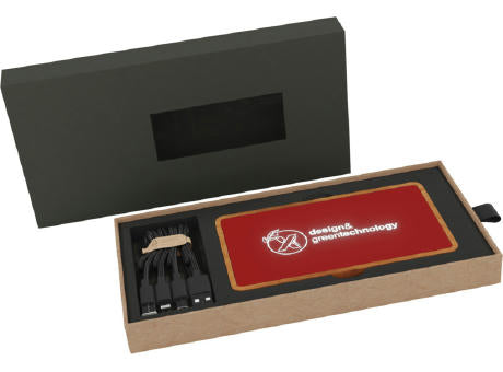 SCX.design P36 5000 mAh kabellose Powerbank mit Leuchtlogo