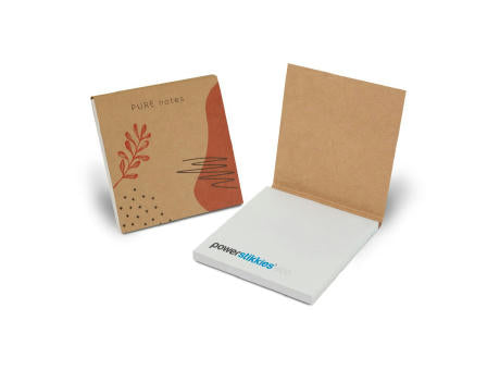 PURE notes Haftnotizen im Kartonumschlag 70 x 70 mm, 50 Blatt