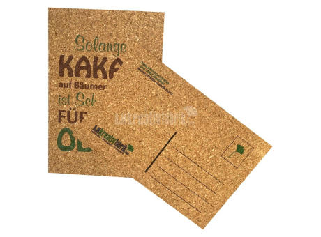 Postkarte aus Recyclingkork