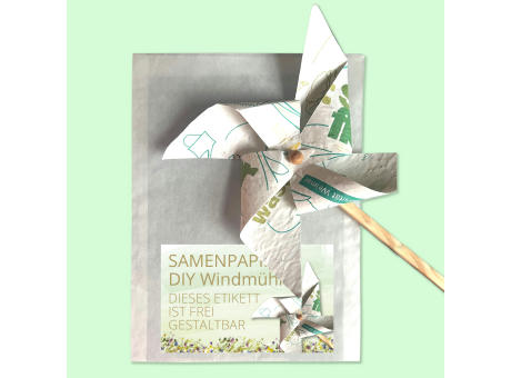 Samenpapier Windmühle beidseitig
