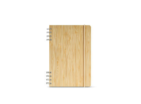 Dante A5 Notizbuch mit Bambuseinband. 196 Seiten aus 70gsm recy. Papier