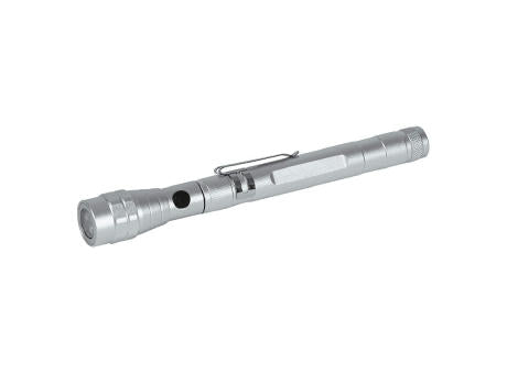 Teleskop-Taschenlampe silber
