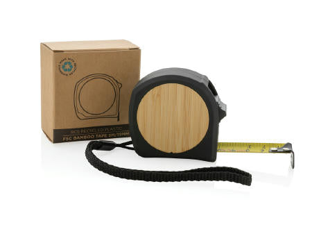 5m/19mm Maßband aus RCS recycelt. Kunststoff & Bambus