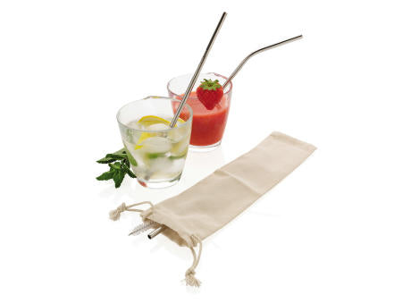 3-teiliges Trinkhalm-Set aus Stainless Steel