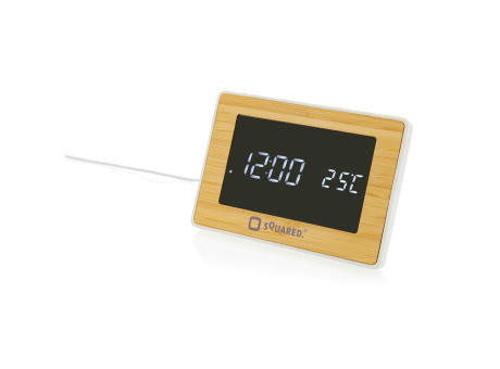 Utah LED-Uhr aus RCS rKunststoff & Bambus