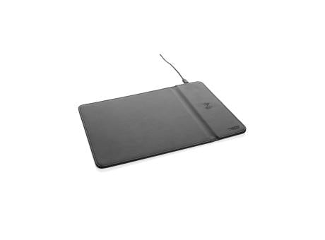 Swiss Peak RCS recyceltes 10W Wireless-Charging PU Mauspad
