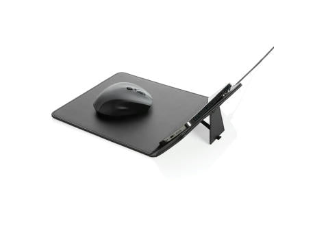 Swiss Peak RCS recyceltes 10W Wireless-Charging PU Mauspad
