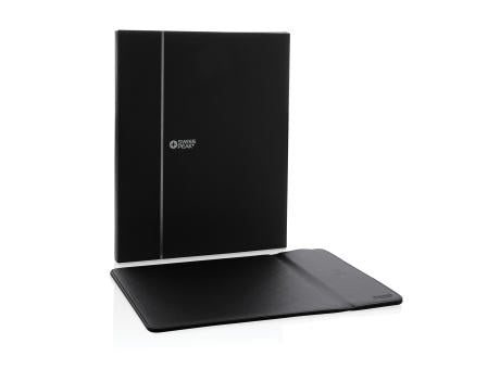 Swiss Peak RCS recyceltes 10W Wireless-Charging PU Mauspad