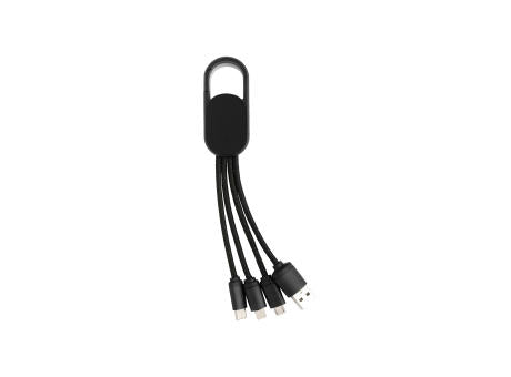 4-in-1 Kabel mit Karabiner-Clip