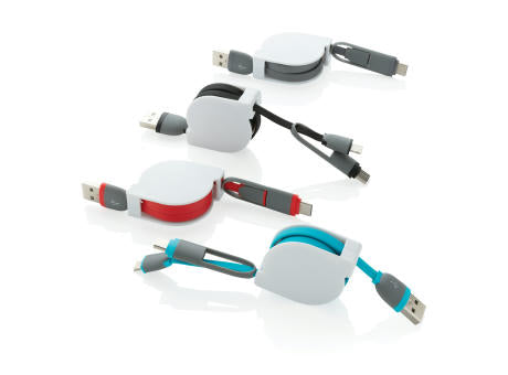 3-in-1 ausziehbares Kabel