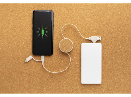 Kork und Weizen 6-in-1 ausziehbares Ladekabel