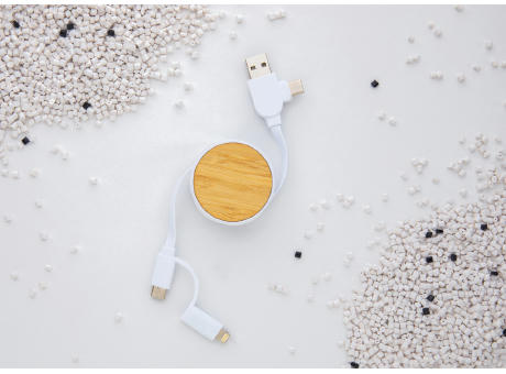 Ontario ausziehb. 6-in-1 Kabel aus RCS recyceltem Kunststoff