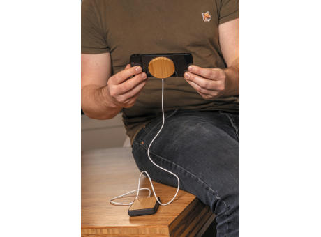 10W Bambus magnetischer Wireless Charger
