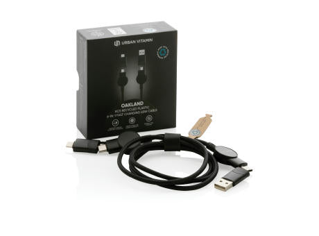 Oakland RCS rKunststoff 1,2m 6-in-1 Fast-Charging 45W Kabel