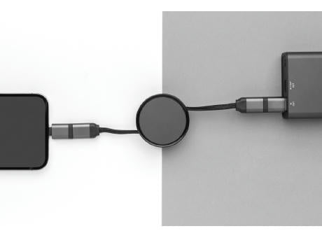 Terra aufrollbares 6-in-1 60W-Kabel aus RCS recyc. Aluminium