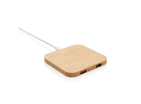 5W-Wireless-Charger aus Bambus mit USB