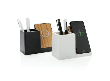 Ontario 10W Wireless Charger aus Bambus und RCS Kunststoff