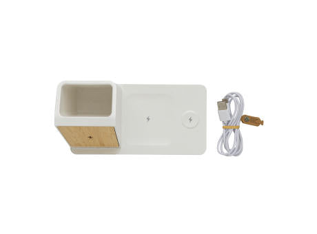 Ontario 15W 3-in-1 Charger aus RCS rec. Kunststoff & Bambus