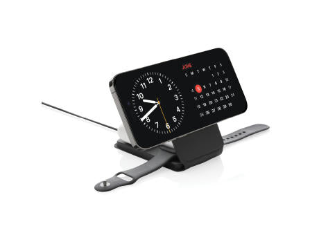 Swiss Peak 15W 3-in-1 magnetischer Wireles Charger aus rPU