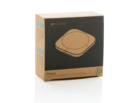 Oregon Wireless-Charger aus RCS recyc. Kunststoff & Kork