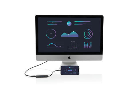 Terra Hub aus RCS recyceltem Aluminium mit HDMI-Input