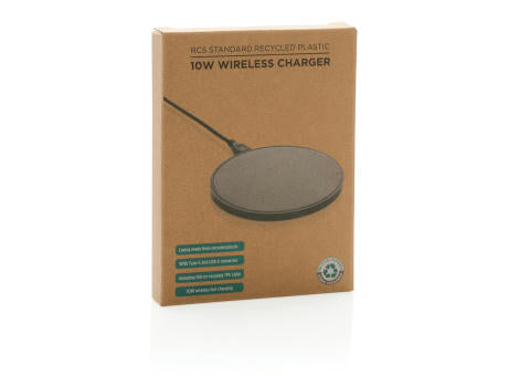 10W Wireless Charger aus RCS Standard recyceltem Kunststoff