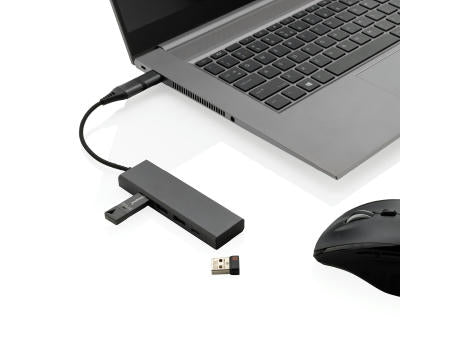 Terra Hub aus RCS recyceltem Aluminium mit 3 USB-Anschlüssen