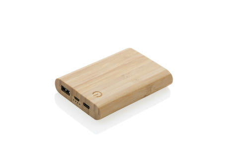 5.000mAh Bambus-Powerbank