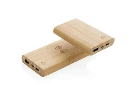 5.000mAh Bambus-Powerbank